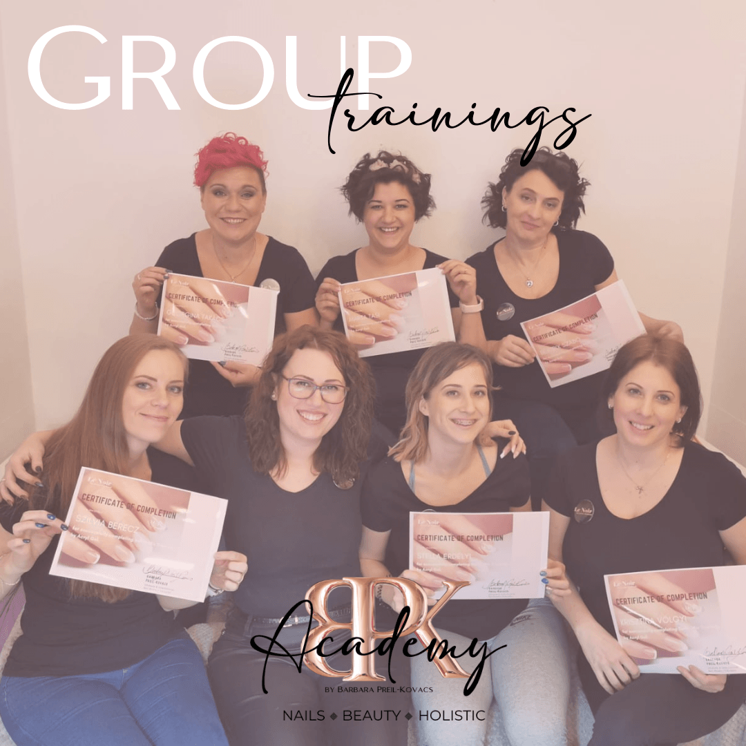Group training students holding their certificates